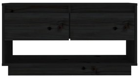 vidaXL Έπιπλο Τηλεόρασης Μαύρο 74 x 34 x 40 εκ. από Μασίφ Ξύλο Πεύκου