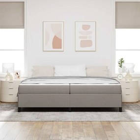 vidaXL Κρεβάτι με ελατήρια Ταμπά και Μαύρο 200 x 200 cm