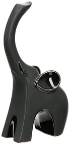 Sculpture Elephant Ceramic Black 2 Assorted 9X6X17Cm 9X6X17Cm