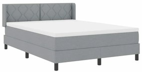 vidaXL Κρεβάτι box spring με στρώμα Ανοιχτό γκρι 140 x 200 cm