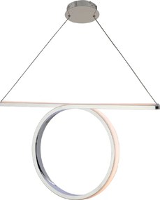 Φωτιστικό Οροφής LED Aca Zero HM98LEDP64CH Chrome