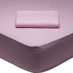 Σεντόνι Με Λάστιχο 1012 Pink Das Home Ημίδιπλο 120x200cm Με Λάστιχο 100% Cotton