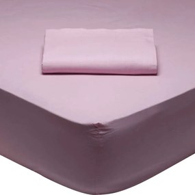 Σεντόνι Με Λάστιχο 1012 Pink Das Home  Semi-double 120x200cm Με Λάστιχο 100% Βαμβάκι