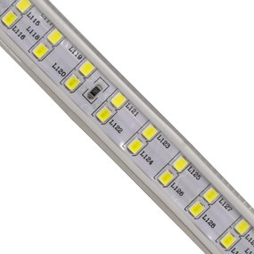 GloboStar® 70510 Wide Ταινία Διπλής Σειράς Epistar LED SMD 2835 1m 24W/m 180LED/m 3360lm/m 120° DC 230V Αδιάβροχη IP68 Ψυχρό Λευκό 6000K Dimmable