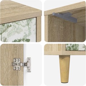 vidaXL Κομοδίνο GOTHA Sonoma Δρυς 36 x 33 x 50 εκ. Επεξεργασμένο Ξύλο
