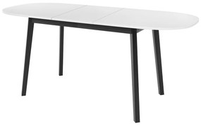 Τραπέζι Edmond 114, Άσπρο, Μαύρο, 77x80x150cm, 29 kg, Επιμήκυνση, Πλαστικοποιημένη μοριοσανίδα, Ξύλο | Epipla1.gr