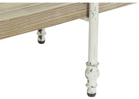 Ράφια DKD Home Decor Λευκό Φυσικό Μέταλλο Έλατο ξύλο ελάτου 40 % Μέταλλο 190 x 40 x 200 cm