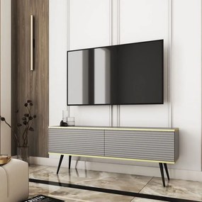 Έπιπλο Τηλεόρασης Oro P_ORO_STV_Sz_MDF_BL 135x32x53cm Grey-Black