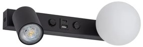 Απλίκα Φωτιστικό Τοίχου 1xGU10 1xG9 Μαύρο-Λευκό Reading Light USB Vox 10152 TK Lighting-10152-Μαύρο-Λευκό 10152