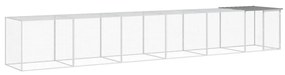 vidaXL Κοτέτσι - Κλουβί με Στέγη Αν. Γκρι 603x98x90 εκ. Γαλβαν. Ατσάλι