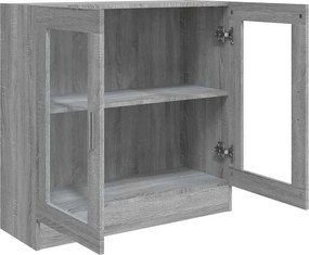 vidaXL Βιτρίνα Γκρι Sonoma 82,5x30,5x80εκ. από Επεξεργασμένο Ξύλο