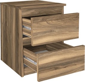 Κομοδίνο Breve Megapap χρώμα καρυδί 39,8x41,8x55εκ.