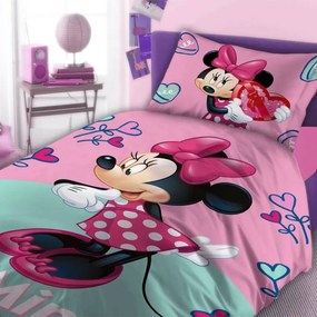 Σεντόνια Παιδικά Σετ 2τμχ Disney Minnie 752 Digital Print DimCol Μονό 160x240cm 100% Βαμβάκι