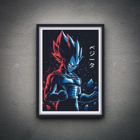 Πόστερ &amp; Κάδρο Vegeta AN033 30x40cm Μαύρο Ξύλινο Κάδρο (με πόστερ)