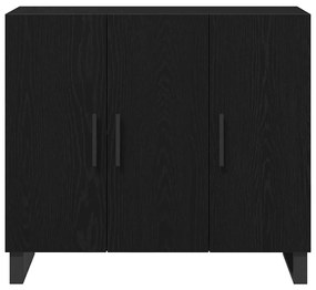 vidaXL Πλαϊνό γραφείο Μαύρη δρυς 90 x 34 x 80 εκ. Επεξεργασμένο ξύλο