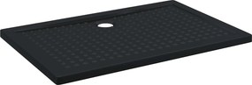 vidaXL Δίσκος Βάσης Ντους με Τρύπες 120 x 80 x 4 εκ. ABS Μαύρο