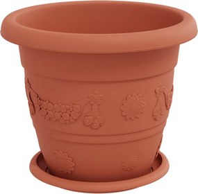 vidaXL Γλάστρες φυτών 6 pcs Κεραμιδί Ø 26 x 21.5 εκ Πλαστικό