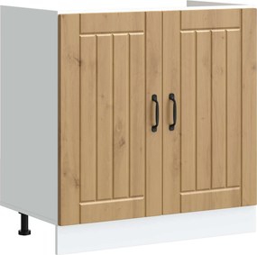 vidaXL Βάση νιπτήρα Lucca 2 τμχ. Artisan Oak Επεξεργασμένο ξύλο