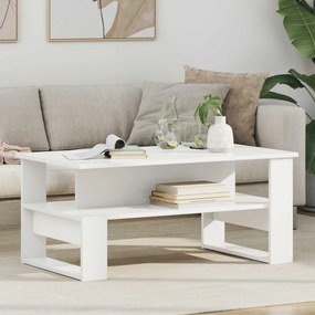 vidaXL Τραπεζάκι σαλονιού Λευκό 90 x 50 x 40 cm Επεξεργασμένο ξύλο
