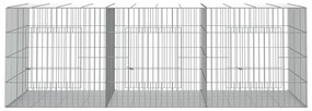 vidaXL Κλουβί Κουνελιών 3 Πάνελ 163x79x54 εκ. από Γαλβανισμένο Σίδερο