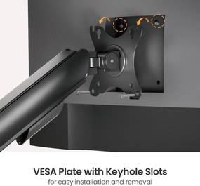 POWERTECH βάση γραφείου για 2x οθόνες PT-1628, 17-32", έως 9kg