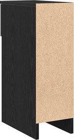 vidaXL Κομοδίνο με συρτάρι Μαύρη βελανιδιά 20x36x60 cm