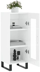 vidaXL Ντουλάπι Γυαλιστερό Λευκό 34,5x34x90 εκ. Επεξεργασμένο Ξύλο