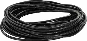 vidaXL Δερμάτινο σχοινί 1 Μαύρο Ø2,5 χιλ. x 10 μ. Δέρμα