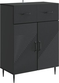 vidaXL Πλαϊνό γραφείο Μαύρο 66 x 34,5 x 89,5 εκ Επεξεργασμένο Ξύλο