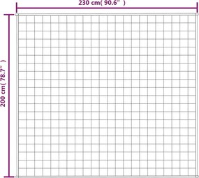 vidaXL Κουβέρτα Βαρύτητας Γκρι 200 x 230 εκ. 9 κ. Υφασμάτινη