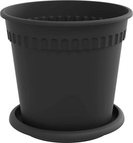 vidaXL Γλάστρες φυτών 6 pcs Μαύρο Ø 17 x 14 εκ Πλαστικό