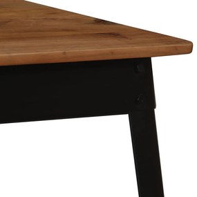 vidaXL Τραπεζαρία 120 x 60 x 76 εκ. από Μασίφ Ξύλο Ακακίας και Ατσάλι
