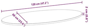 ΕΠΙΤΡΑΠΕΖΙΑ ΕΠΙΦΑΝΕΙΑ ΑΝΟΙΧΤΟ ΚΑΦΕ 120X60X2 ΕΚ. ΞΥΛΟ ΔΡΥΟΣ ΟΒΑΛ 4009047