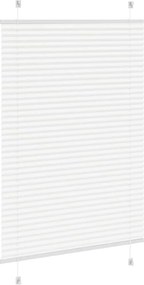vidaXL Πλισέ περσίδα Λευκό 100x150 cm Πλάτος υφάσματος 99,4 cm