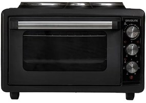 Davoline FORNETTO 3803 EM/ BL Ηλεκτρικό Φουρνάκι 38lt με 3 Εστίες 2500W Μα΄ύρο