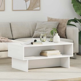 vidaXL Τραπεζάκι σαλονιού Λευκό 80 x 46 x 35 εκ. Επεξεργασμένο ξύλο