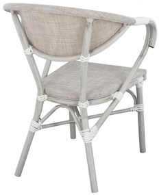 Καρέκλα - Πολυθρόνα CLAY C5108 Αλουμινίου Bamboo Look Γκρί Πατίνα με Textline 57x57x83 εκ. 57x57x83 εκ.