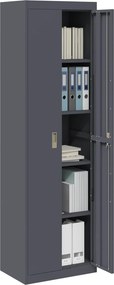 vidaXL Ντουλάπι αποθήκευσης 2 pcs Ανθρακί 60 x 40 x 200 εκ