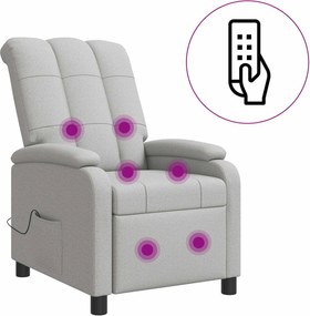 vidaXL Κάθισμα μασάζ Σκίουρος Γκρί Ύφασμα