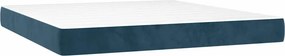 vidaXL Κρεβάτι Boxspring με Στρώμα Σκούρο Μπλε 160x200 εκ. Βελούδινο