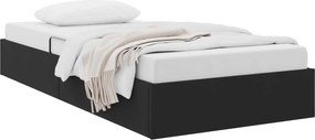 vidaXL Κρεβάτι Οθωμανικού Τύπου Μαύρο 90 x 200 cm Βελούδο