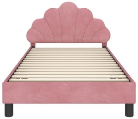 vidaXL Κρεβάτι Παιδικής Κρεβατοκάμαρας με Κεφαλάκι Ροζ 80 x 200 cm