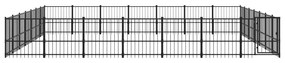 Κλουβί Σκύλου Εξωτερικού Χώρου 46,1 μ² από Ατσάλι - Μαύρο