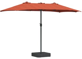 vidaXL Ομπρέλα Κήπου Τερακότα 385 x 209 x 244 εκατοστά ύφασμα