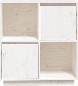 vidaXL Ντουλάπι Λευκό 74 x 35 x 80 εκ. από Μασίφ Ξύλο Πεύκου