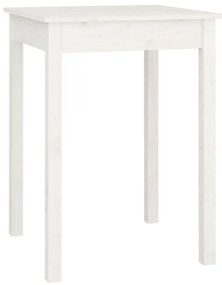 vidaXL Τραπεζαρία Λευκή 55 x 55 x 75 εκ. από Μασίφ Ξύλο Πεύκου