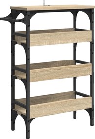 vidaXL Καρότσι Κουζίνας Δρύς Sonoma 53 x 20 x 76 εκ.
