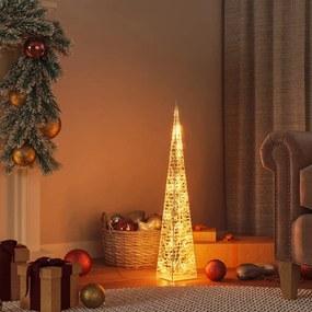 vidaXL Φωτιστικό Χριστουγεν. Κώνος 30 LED Θερμό Λευκό 60 εκ. Ακρυλικό
