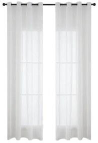 Beauty Home Κουρτίνα γάζα μονόχρωμη με 8 μεταλλικούς κρίκους Sharp Art 8448 140x270 Εκρού
