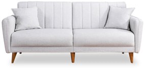 Καναπές 3θέσιος κρεβάτι PWF-0178 με ύφασμα κρεμ 202x80x85εκ - Ύφασμα - 071-000450
